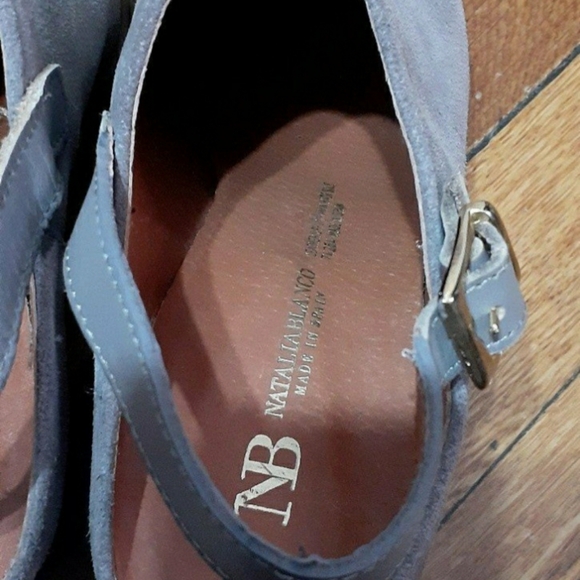 Natalia Blanco Open Back Suede shoes fits size 7.5 - Picture 3 of 4